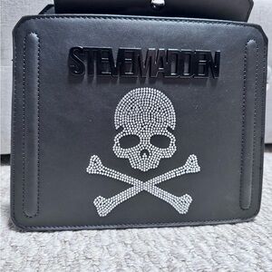 Steve Madden Black Skull Embellished Bag